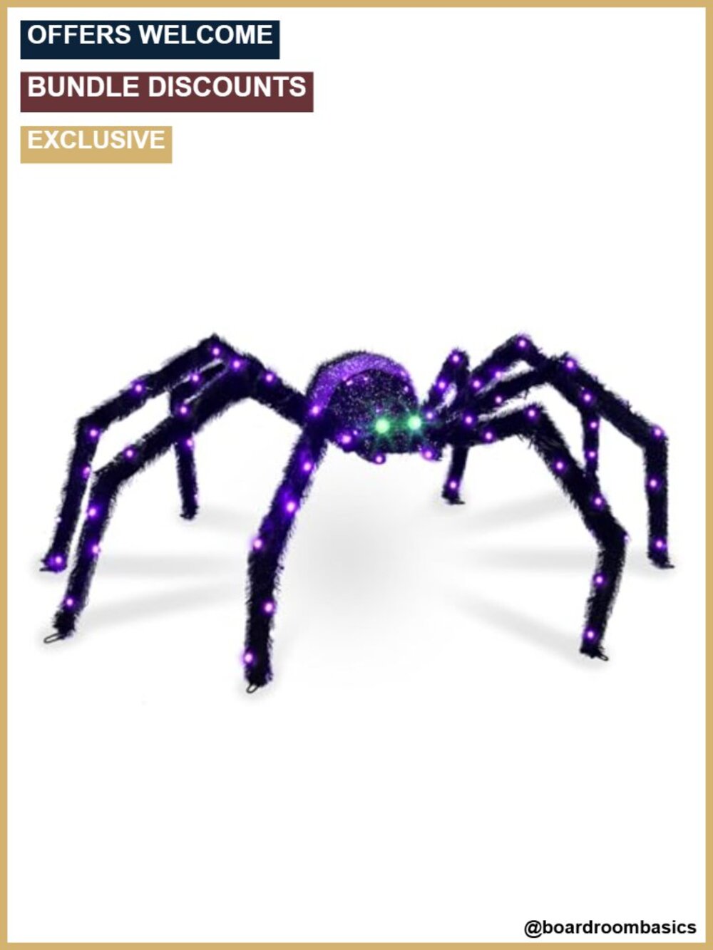 Giant 4.2FT LED Halloween Spider Outdoor Yard Decor Ground Stakes